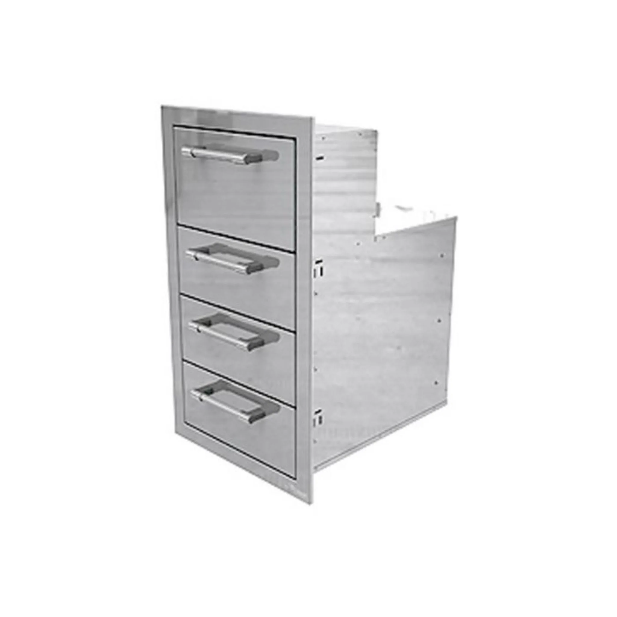 Alfresco 17" Blue Lilac Gloss Paper Towel Holder with Three Drawers - Image 3