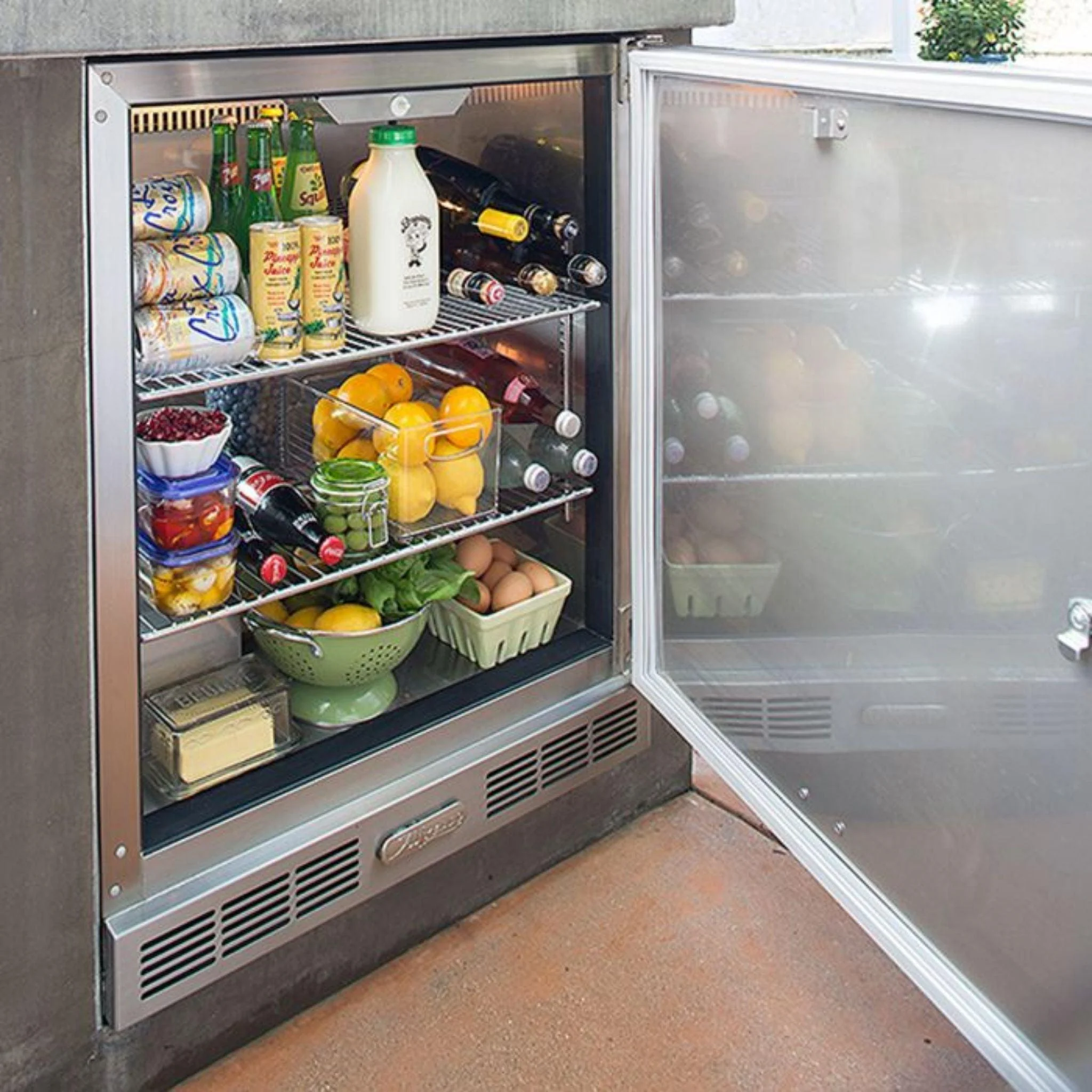 Alfresco 28" Raspberry Red Gloss Single Door Refrigerator - Image 2