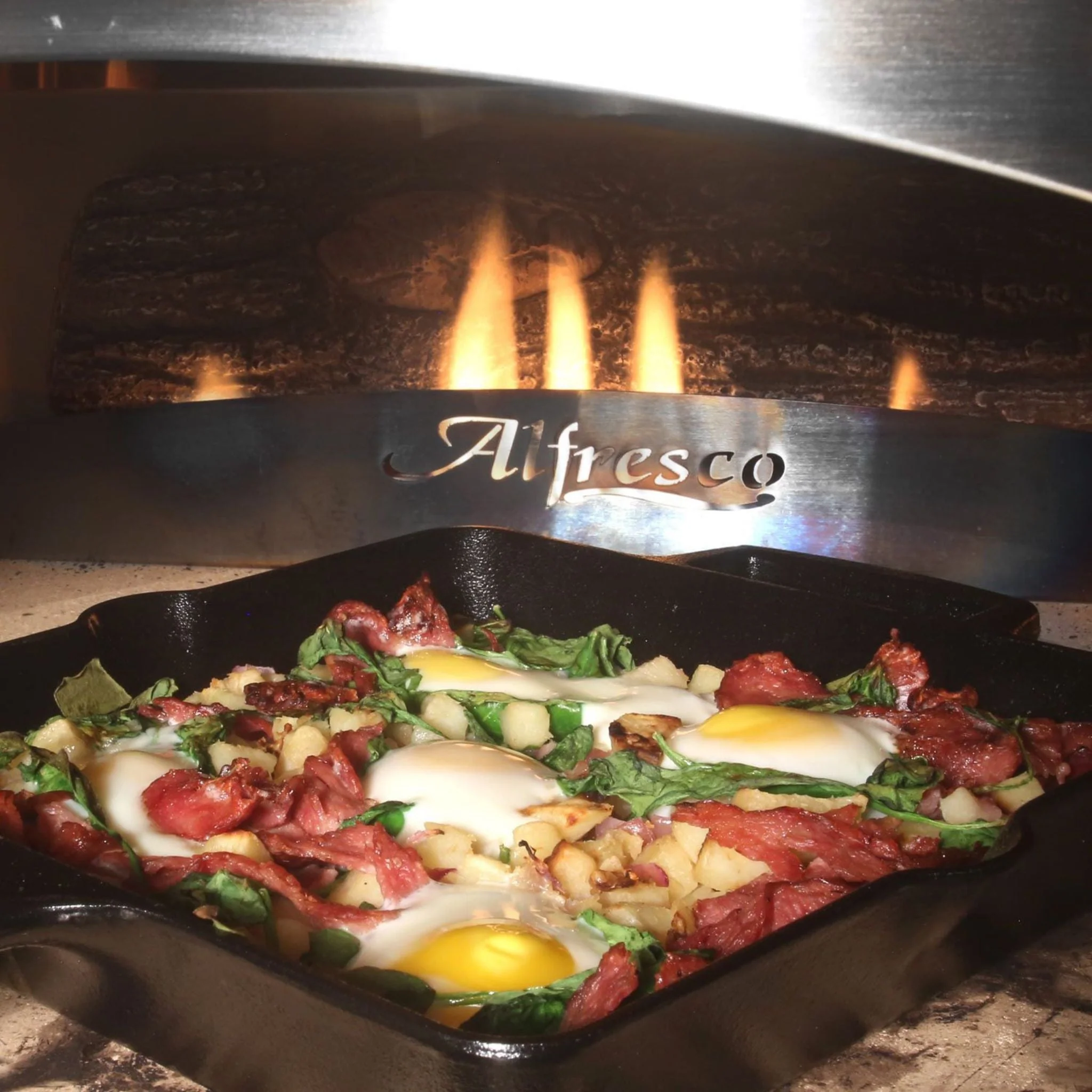 Alfresco 30" Blue Lilac Gloss Liquid Propane Pizza Oven for Countertop Mounting - Image 5