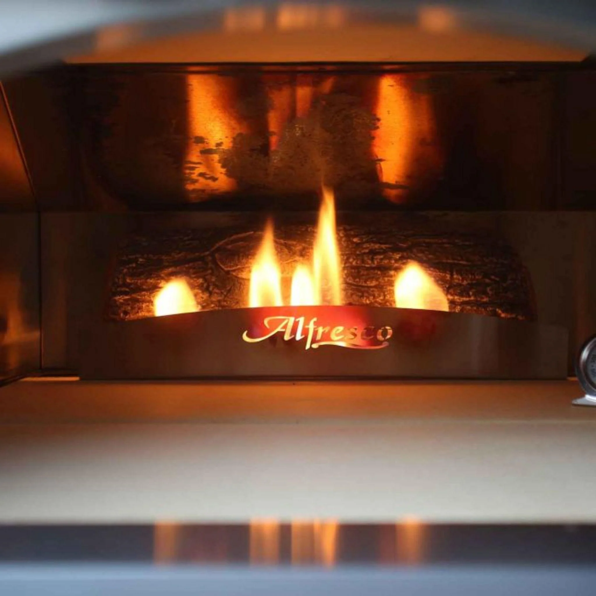 Alfresco 30" Light Green Gloss Liquid Propane Pizza Oven for Built-in Installations - Image 4