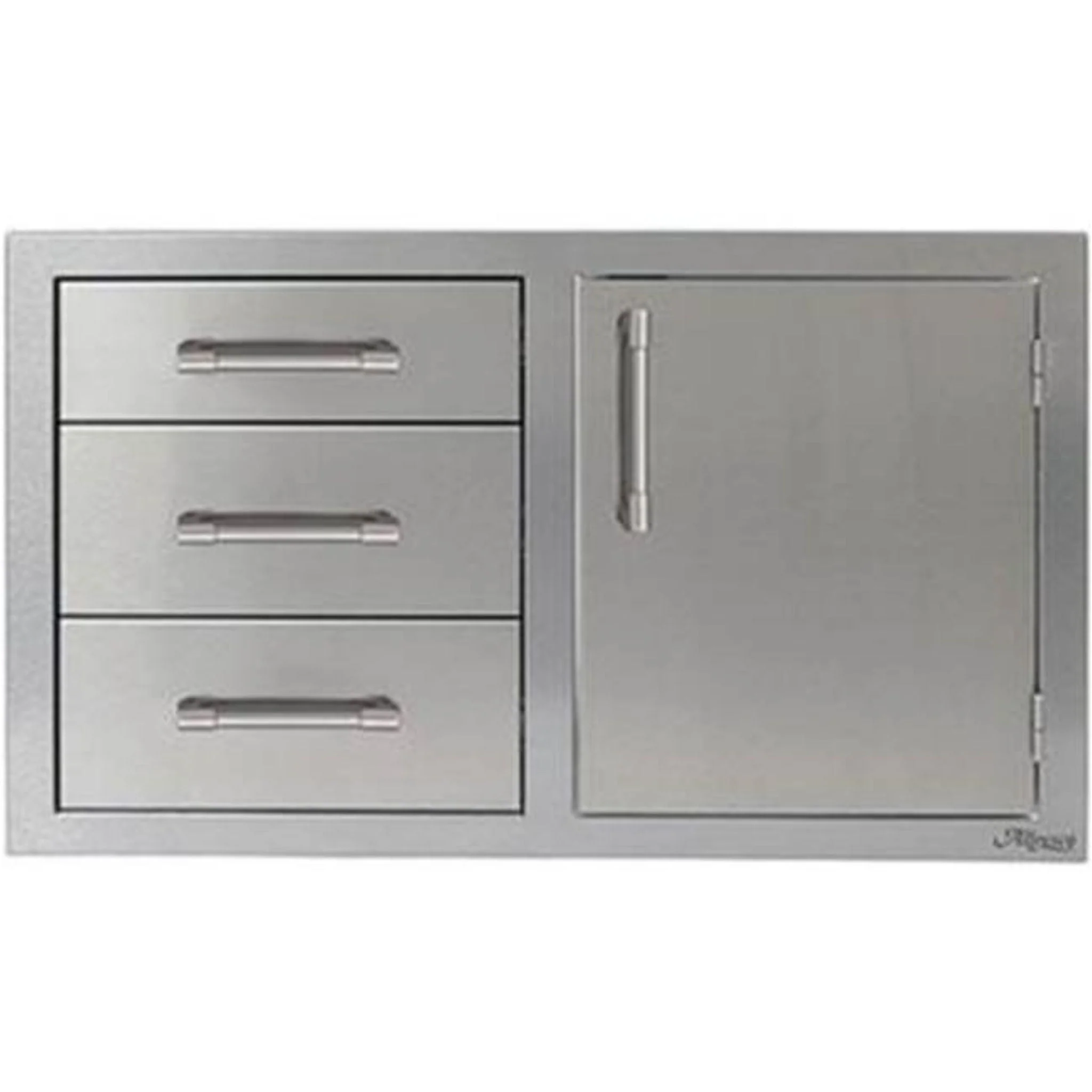 Alfresco 42" Jet Black Matte Left Hinge Door Drawer Combo