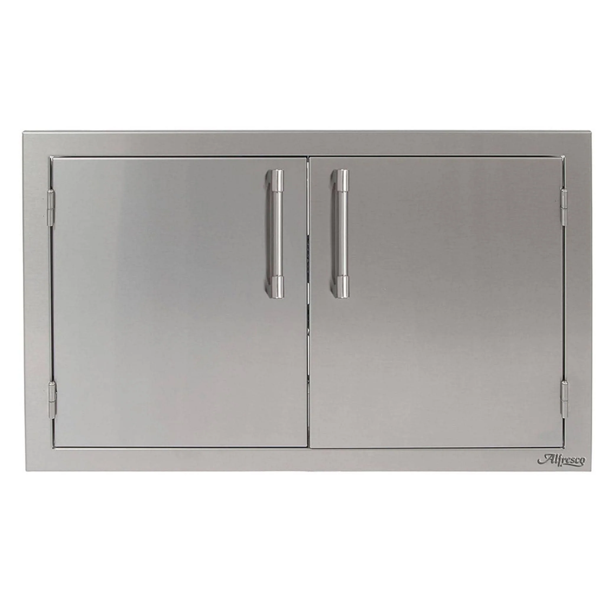 Alfresco 42" Raspberry Red Gloss Stainless Steel Double Access Doors