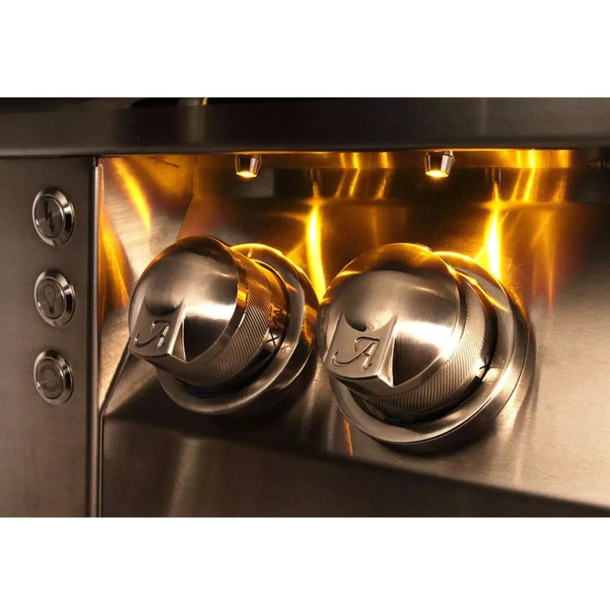 Alfresco Luxury Deluxe 56" Signal White Matte Standard Liquid Propane Grill with Sideburner and Refrigerated Cart - 3 Burner + 20k BTU Sideburner - Image 8