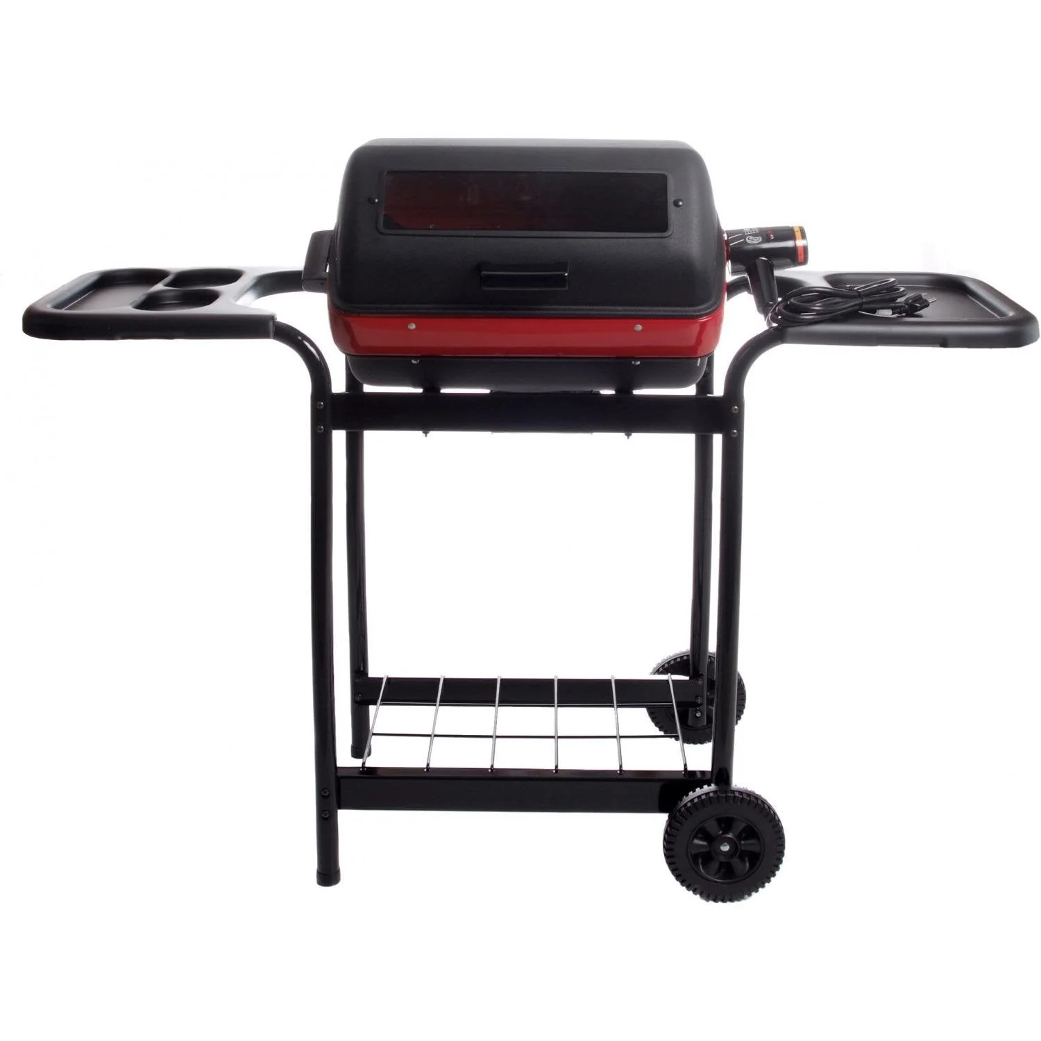 Americana 19" Black Electric Cart Grill with Polymer Side Tables - Image 2