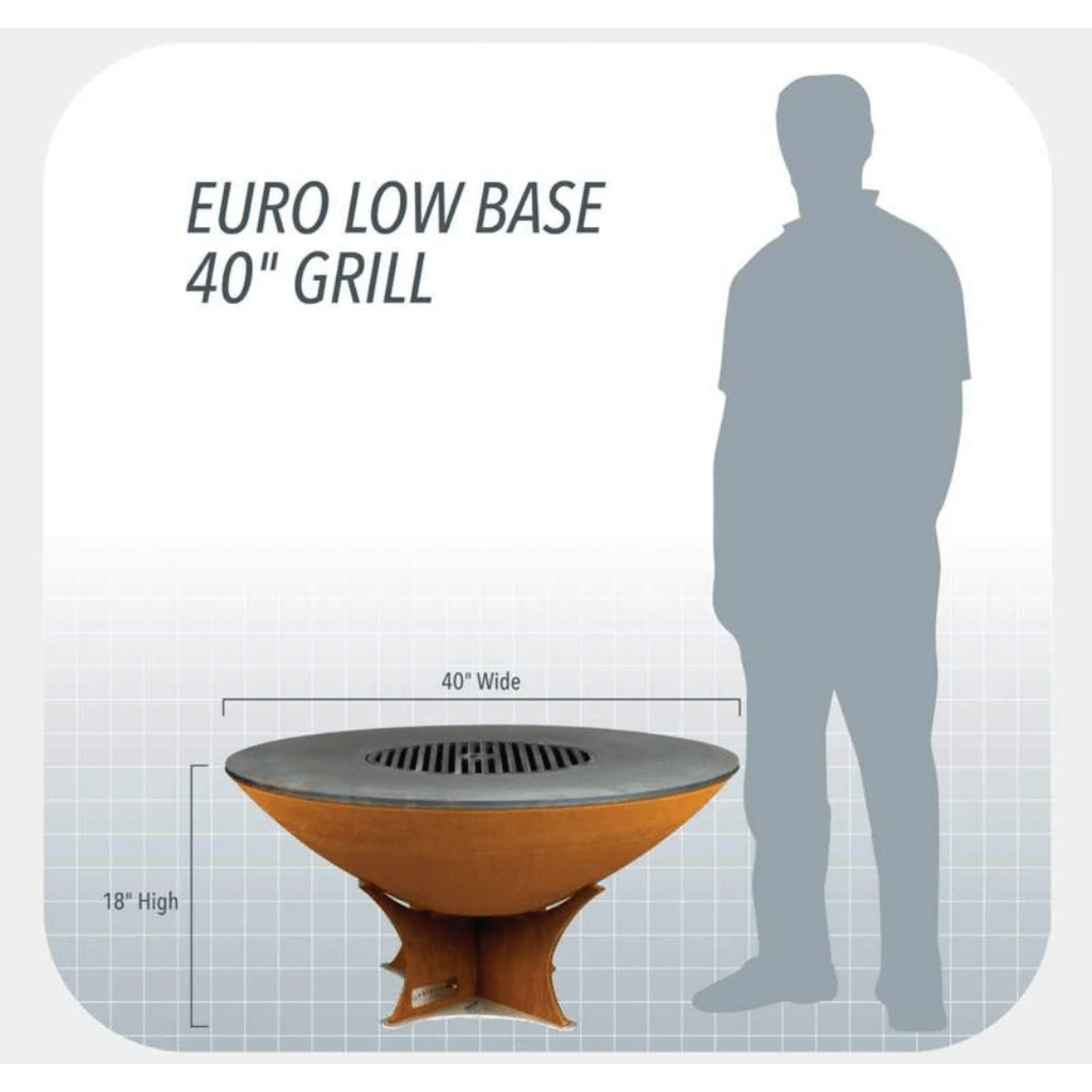 Arteflame Classic 40" Grill with a Low Euro Base Home Chef Max Bundle With 10 Grilling Accessories - Image 3