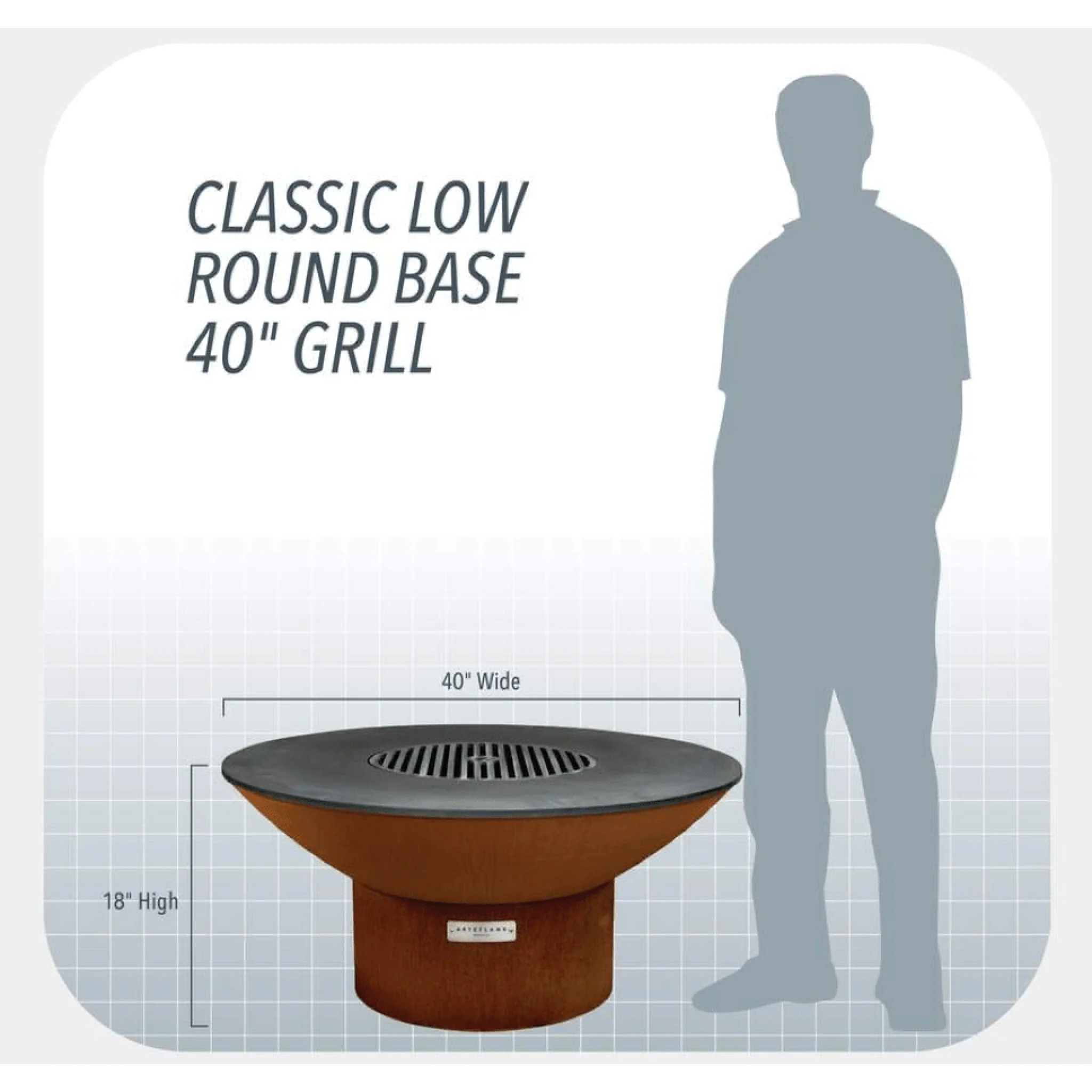 Arteflame Classic 40" Grill with a Low Round Base Home Chef Max Bundle With 10 Grilling Accessories - Image 15