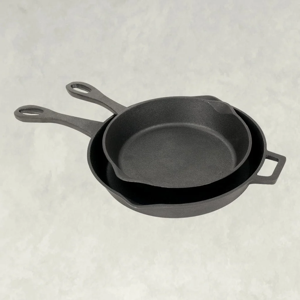 Bayou Classic 12" 2-Piece Cast Iron Skillet Set - Image 3
