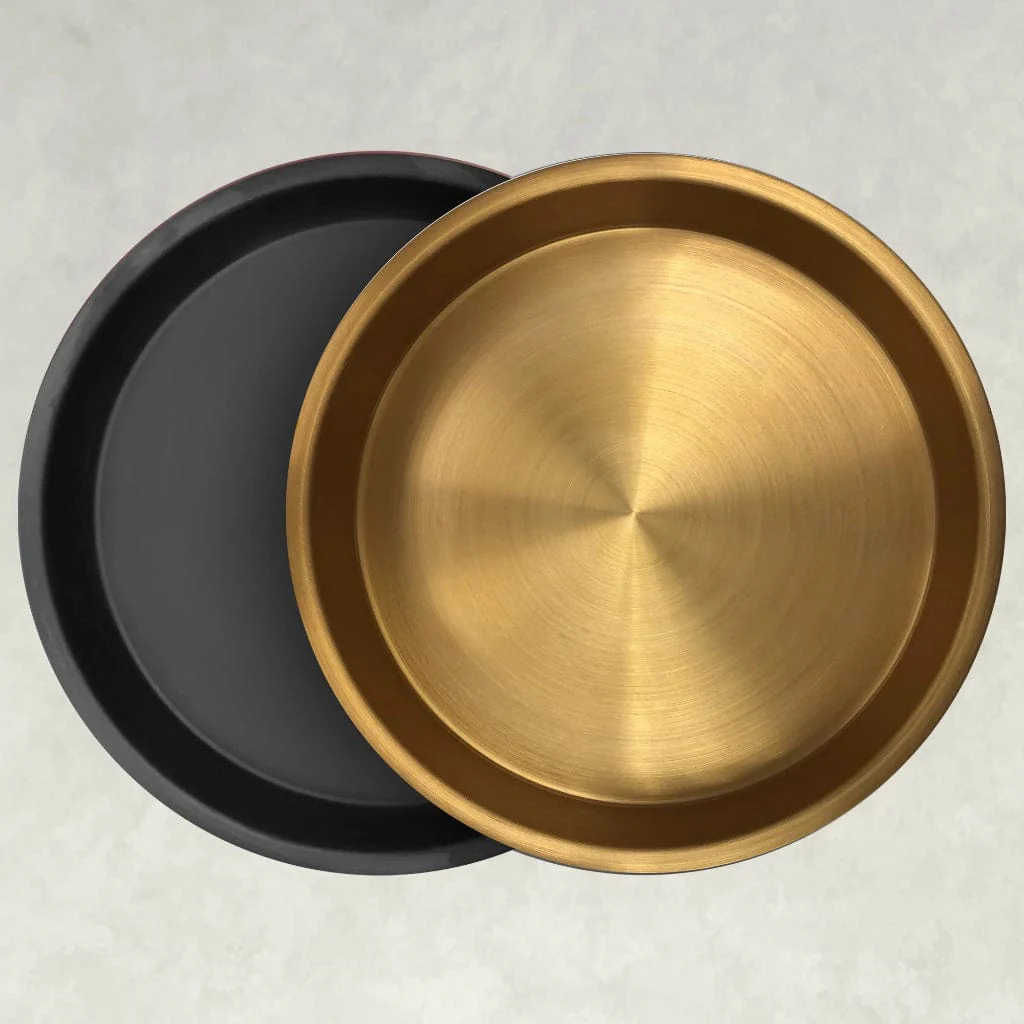Bayou Classic 14" 4-Piece Anodized Aluminum Serving Trays - Image 5