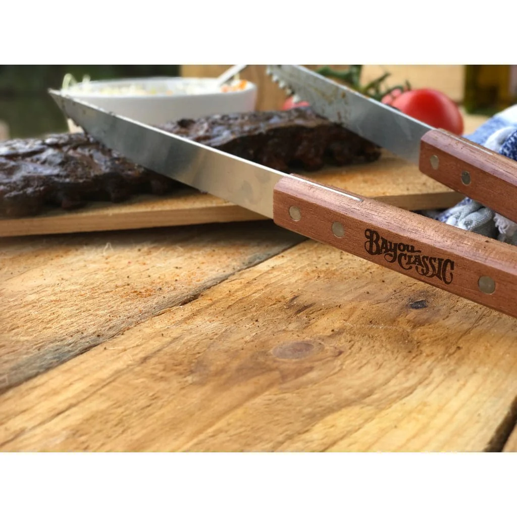 Bayou Classic 16" Stainless Steel Grill Tongs w/ Hardwood Handle - Image 6