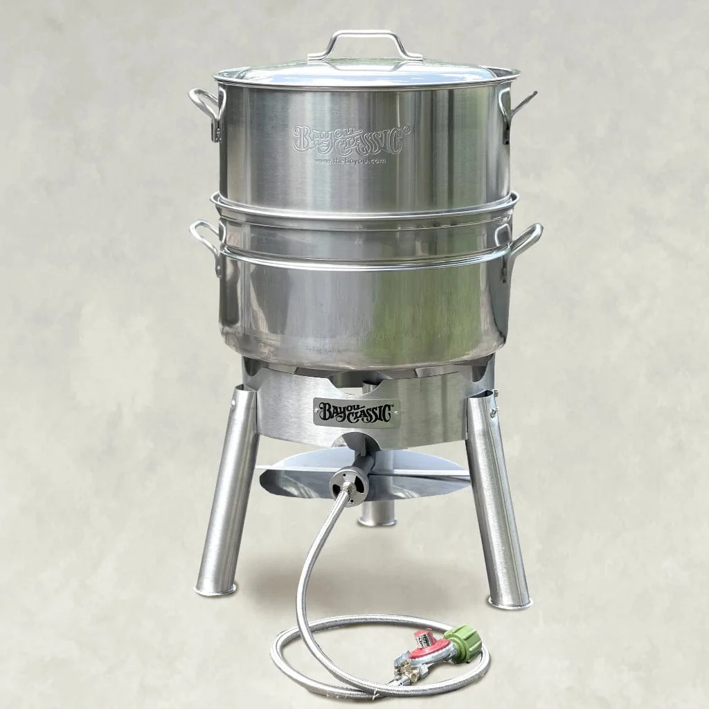 Bayou Classic 4-Gallon Stainless Steel Outdoor Propane Gas Steamer Kit - Image 2