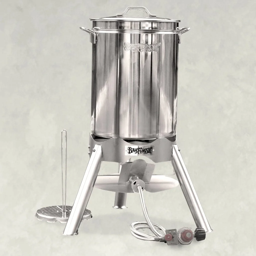 Bayou Classic 44-Quart Stainless Steel Outdoor Propane Gas Turkey Fryer Kit - Image 2