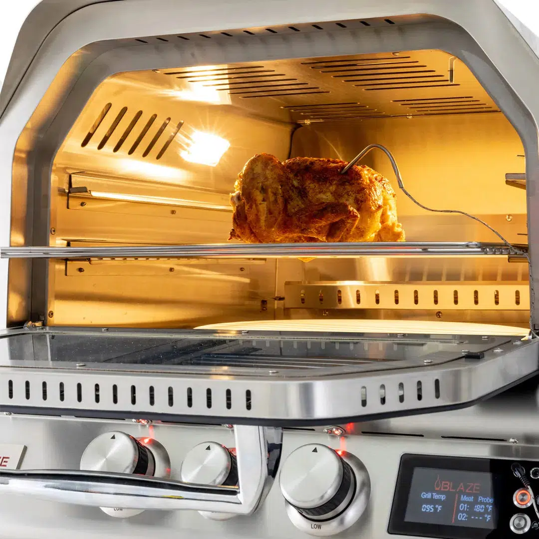 Blaze 26" Built-in Natural Gas Outdoor Pizza Oven With Rotisserie Kit - Image 4