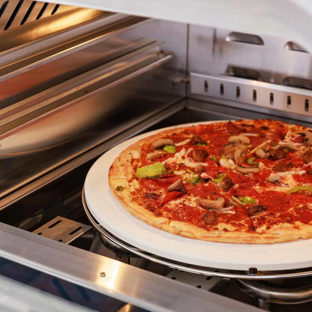 Blaze 26" Table Top Natural Gas Outdoor Pizza Oven With Rotisserie Kit & Countertop Sleeve - Image 7