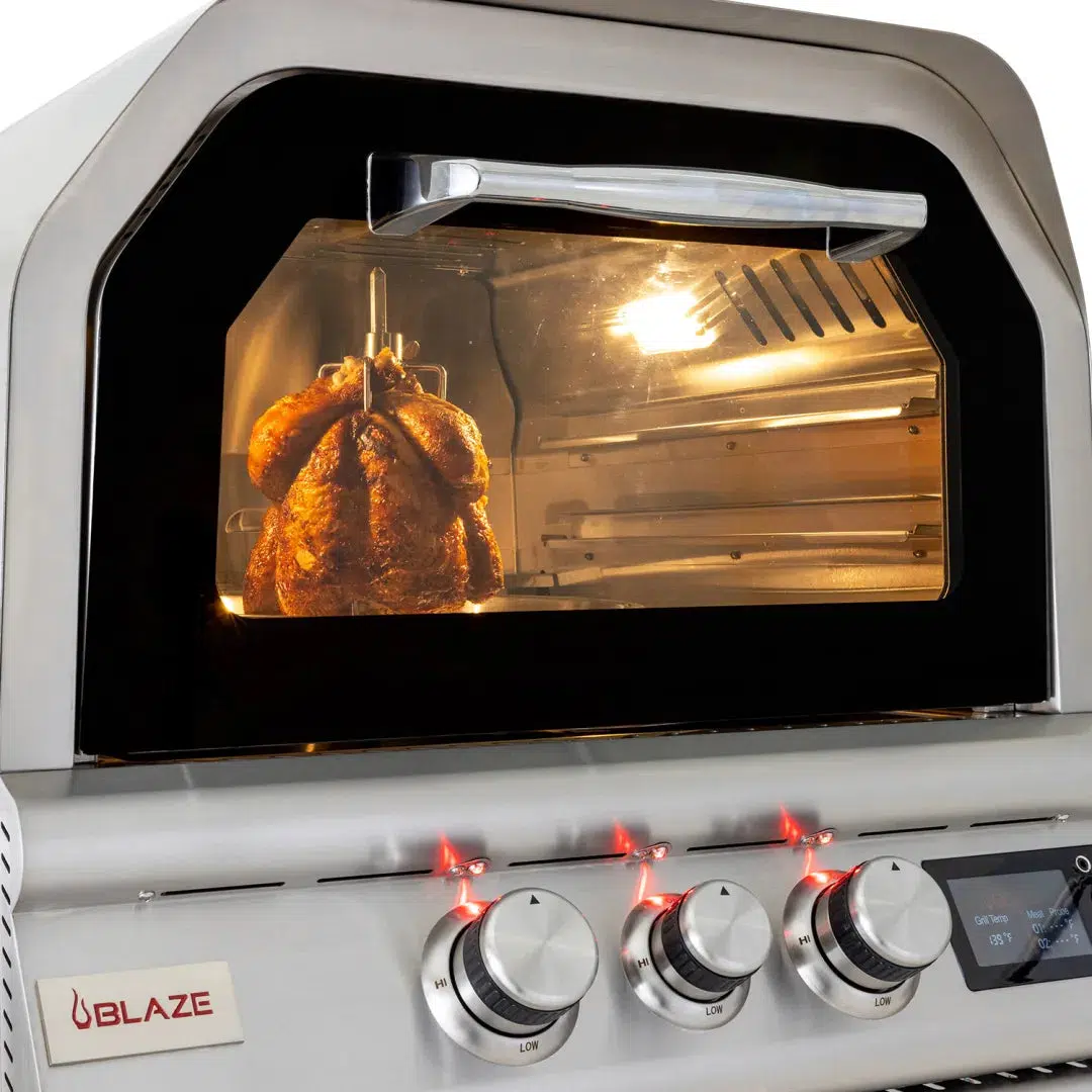 Blaze 26" Table Top Propane Outdoor Pizza Oven With Rotisserie Kit & Countertop Sleeve - Image 8