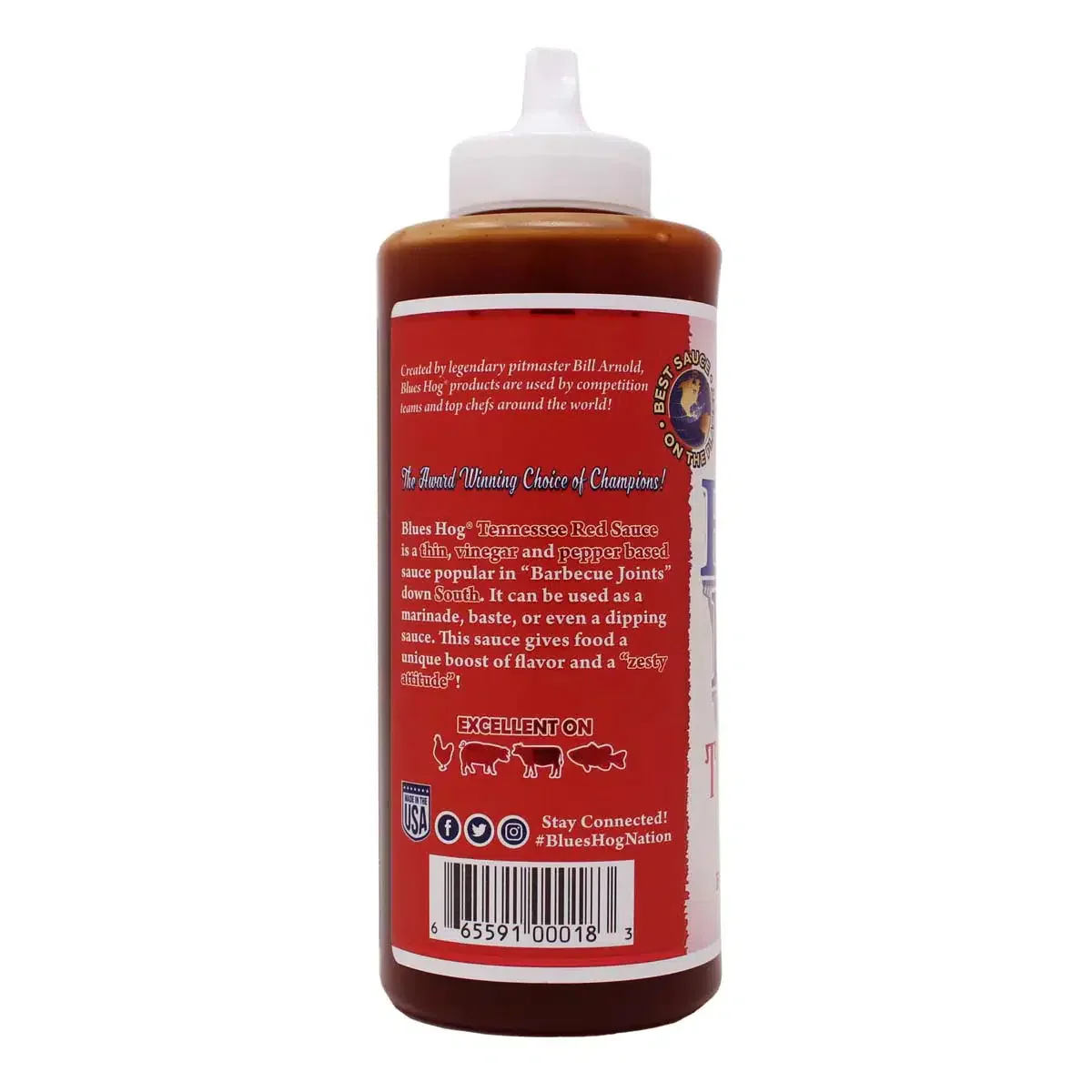 Blues Hog 23 oz. Squeeze Bottle Tennessee Red Sauce - 6 pack - Image 3