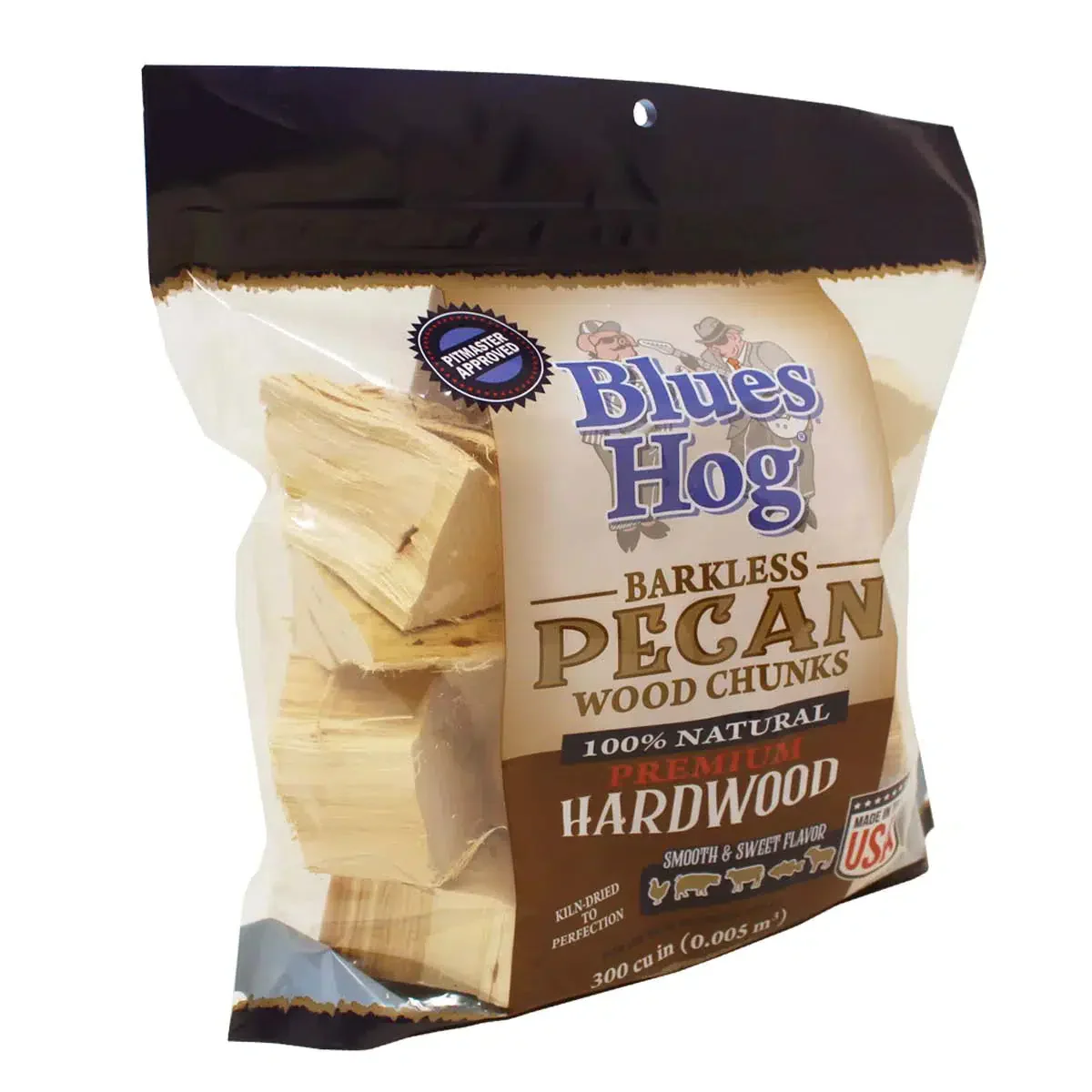 Blues Hog 300 cu. in. Barkless Pecan Wood Chunks - 8 pack - Image 3
