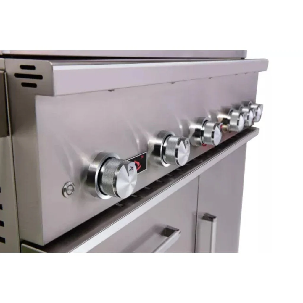 Bonfire Outdoor Prime 500 Series 42" Stainless Steel 5-Burner Freestanding Liquid Propane Gas Grill With Infrared Rear Burner - Image 6