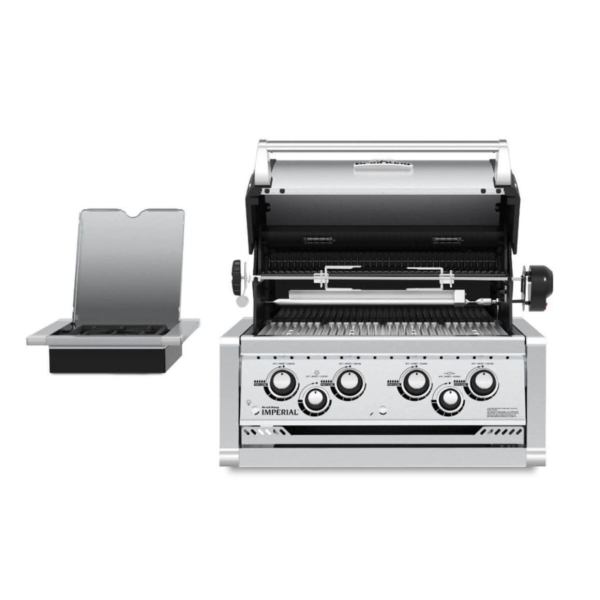 Broil King 31" 4-Burner Imperial S 490 Built-In Gas Grill w/ Side Burner & Rear Rotisserie Burner - Image 2