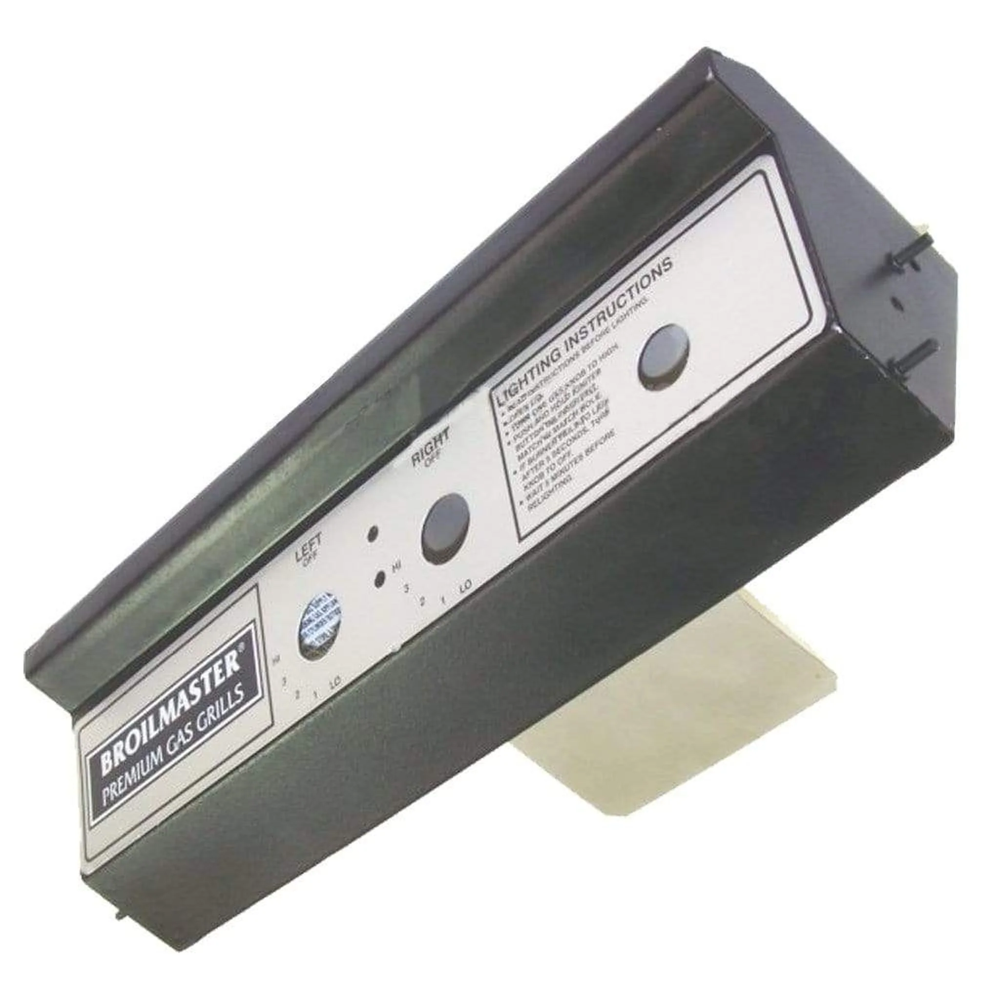 Broilmaster B100754 Control Panel and Label Assembly - Black for D4-1