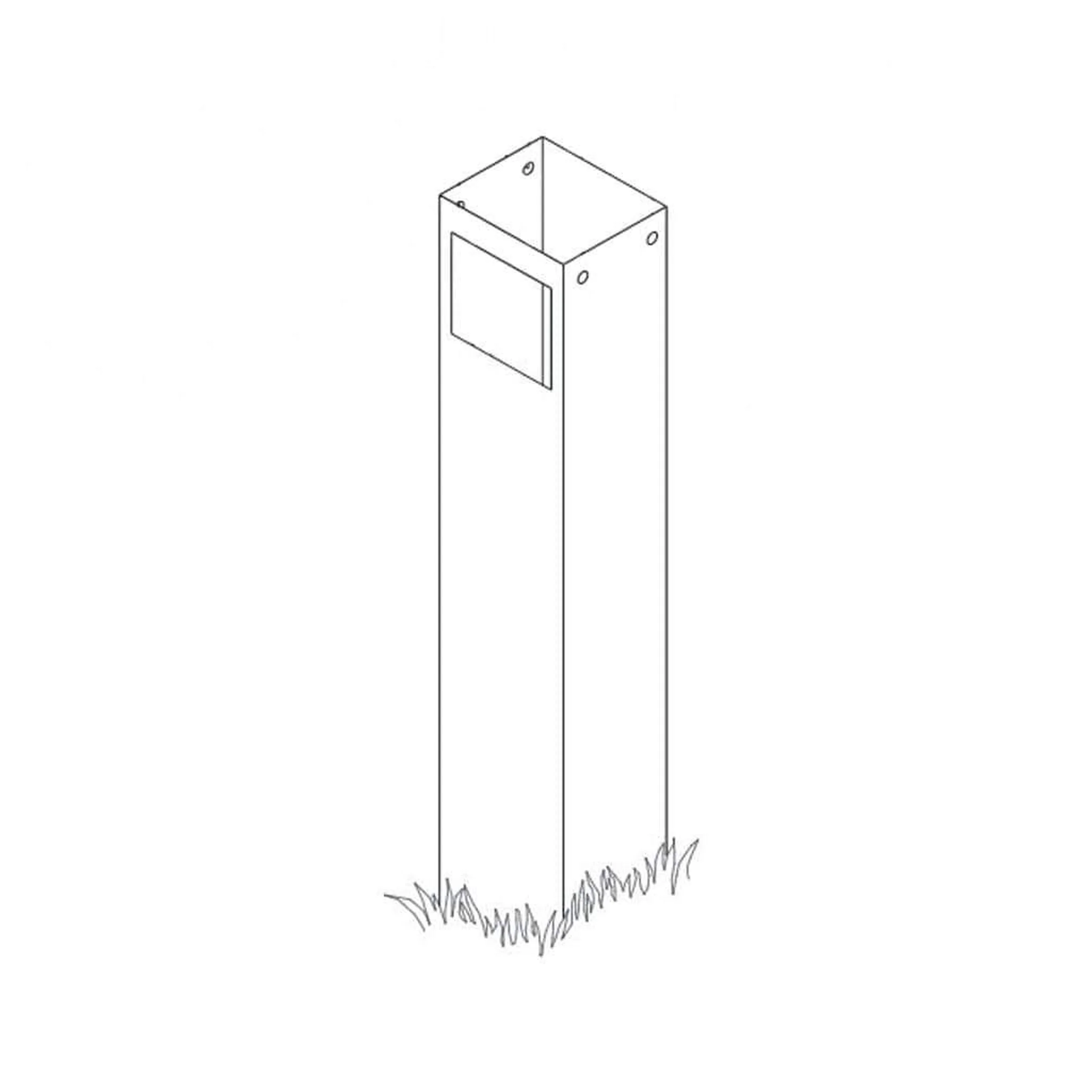 Broilmaster B825615 48" Square Replacement Painted Post for P48A, BP48, U48