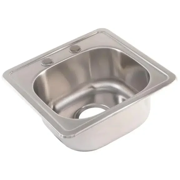 Buck Stove 15" x 15" Outdoor-Rated Stainless Steel With Hot/Cold Faucet - Image 2