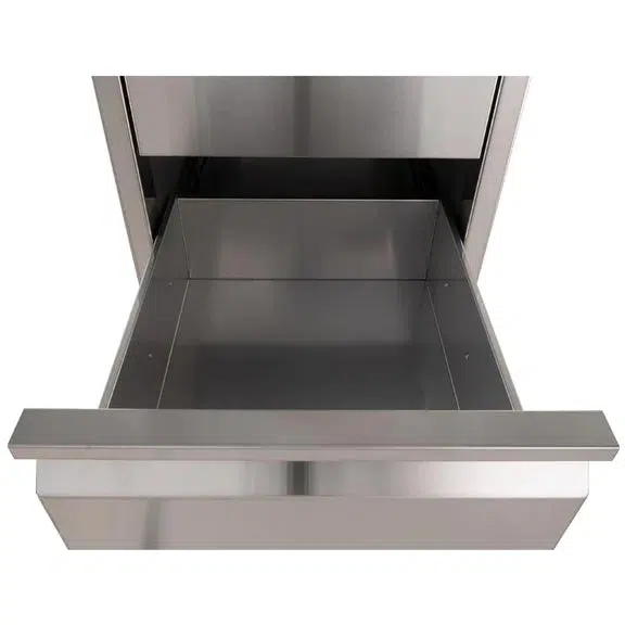 Buck Stove Outdoor 16" Stainless Steel Double Access Drawer - Image 4