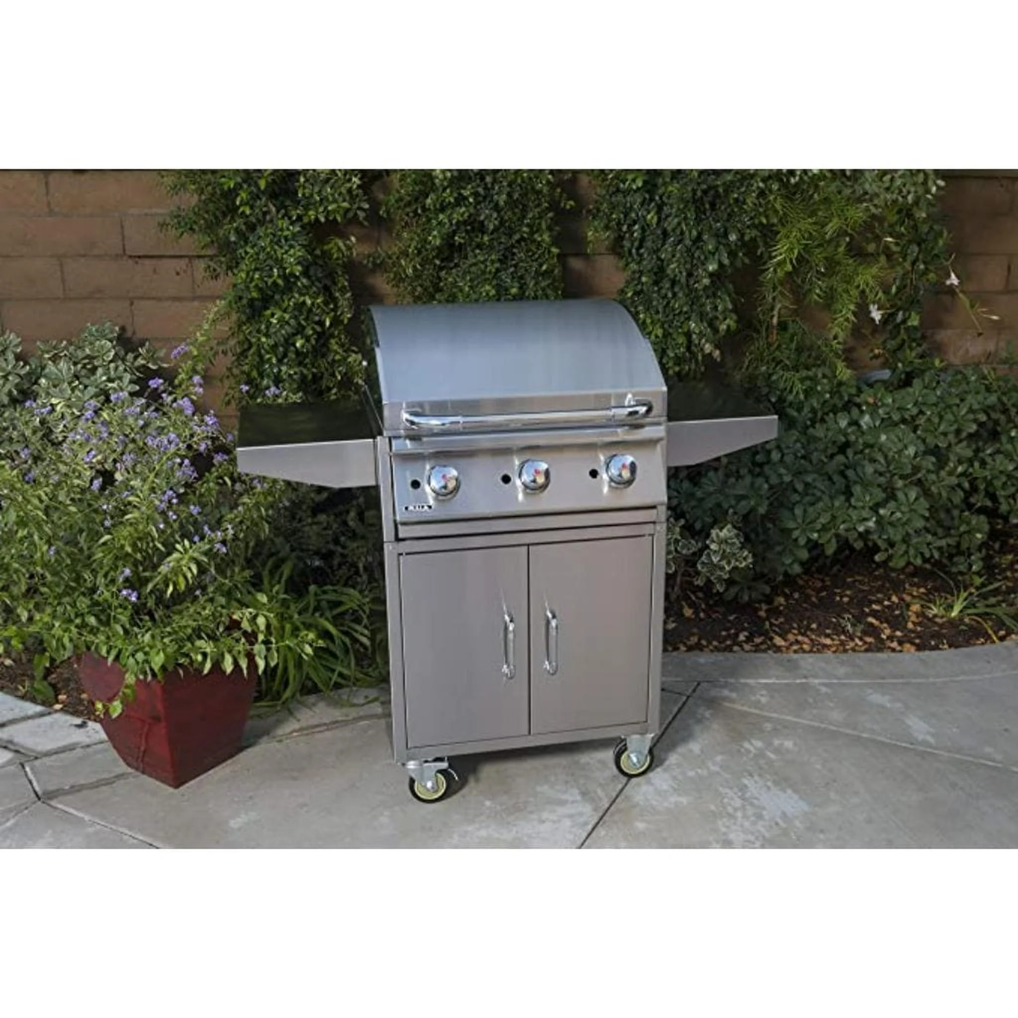 Bull 24" 3-Burner Gas Griddle Complete Cart - Image 3
