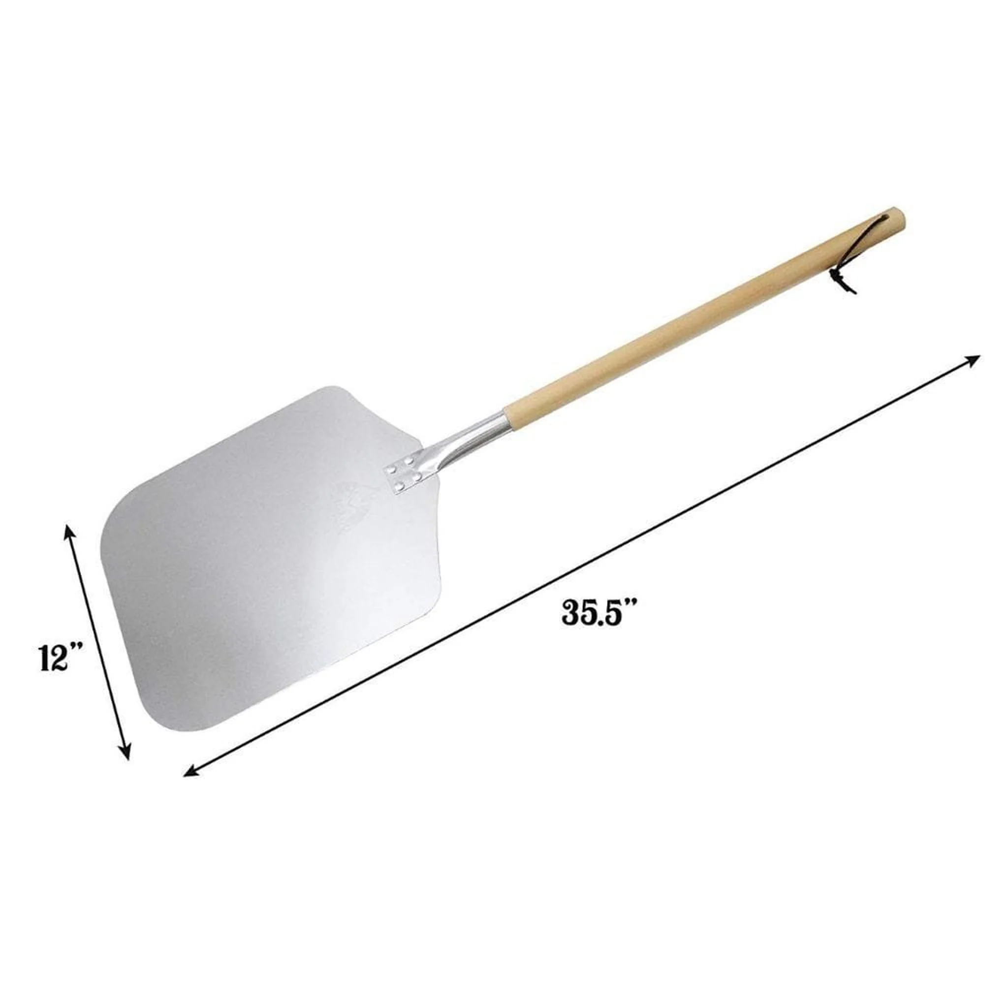 Chicago Brick Oven 12" x 14" Aluminum Pizza Peel With Detachable Wooden Handle - Image 5
