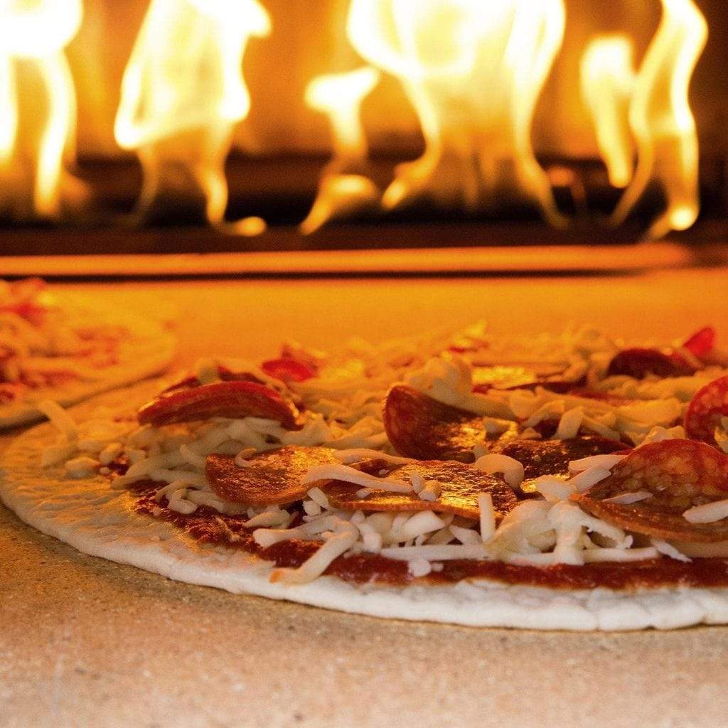 Chicago Brick Oven CBO-750 38" x 28" Hybrid Wood/Propane Gas Countertop Pizza Oven With Solar Black Hood & Skirt (Commercial) - Image 16