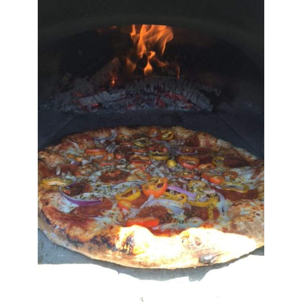 Chicago Brick Oven CBO-750 38" x 28" Hybrid Wood/Propane Gas Pizza Oven With Copper Vein Hood & Black Base Stand (Residential) - Image 15