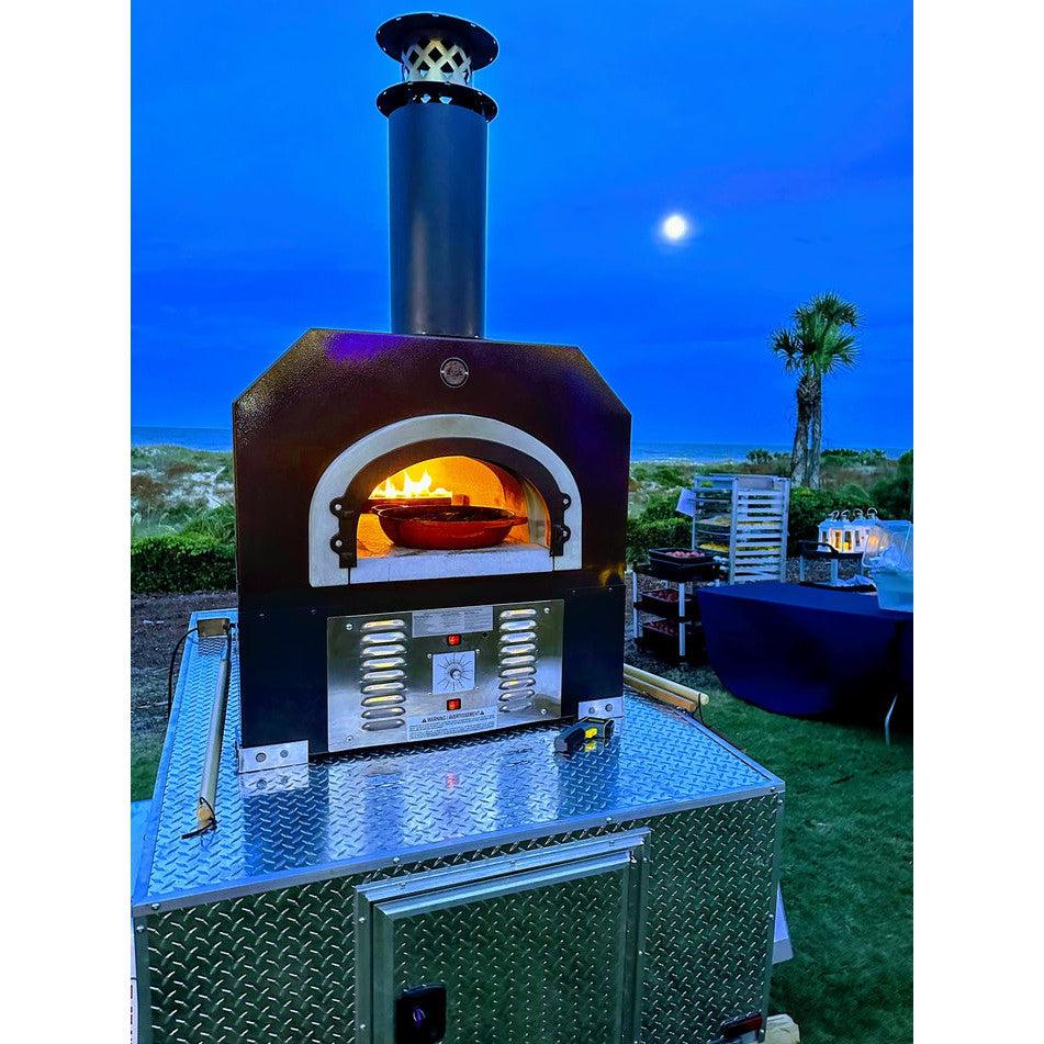 Chicago Brick Oven CBO-750 Tailgater 38" x 28" Wood Fired Pizza Oven Trailer With Copper Vein Hood - Image 2