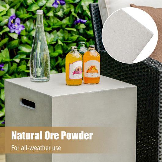 Costway Gray Propane Tank Cover Hideaway Table for Standard 20 lbs. Propane Tank - Image 3