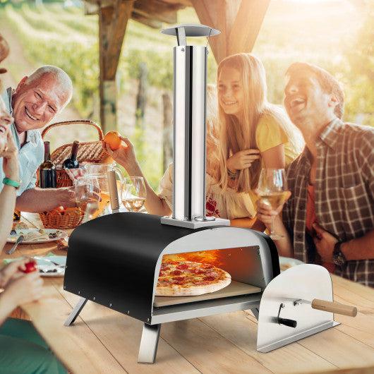 Costway Portable Multi-Fuel Pizza Oven with Pizza Stone and Pizza Peel - Image 2