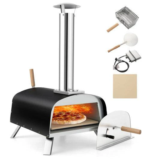 Costway Portable Multi-Fuel Pizza Oven with Pizza Stone and Pizza Peel - Image 3