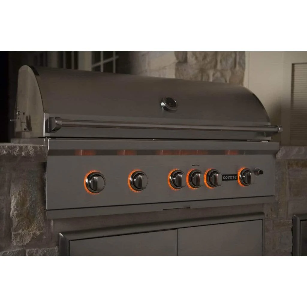 Coyote S-Series 42" 6-Burner Built-In Liquid Propane Gas Grill with RapidSear Infrared Burner & Rotisserie - Image 5