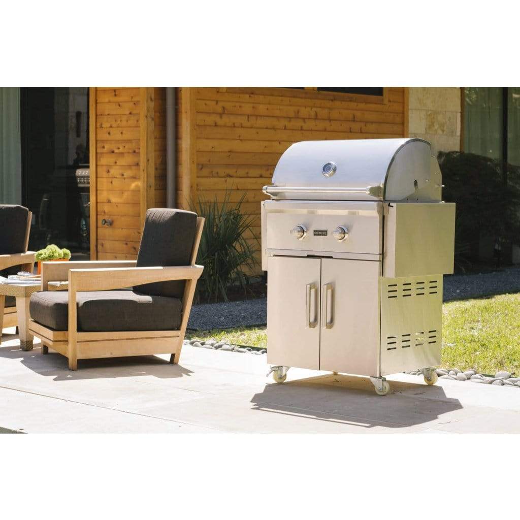 Coyote C-Series 28" 2-Infinity Burner Freestanding Liquid Propane Gas Grill - Image 11