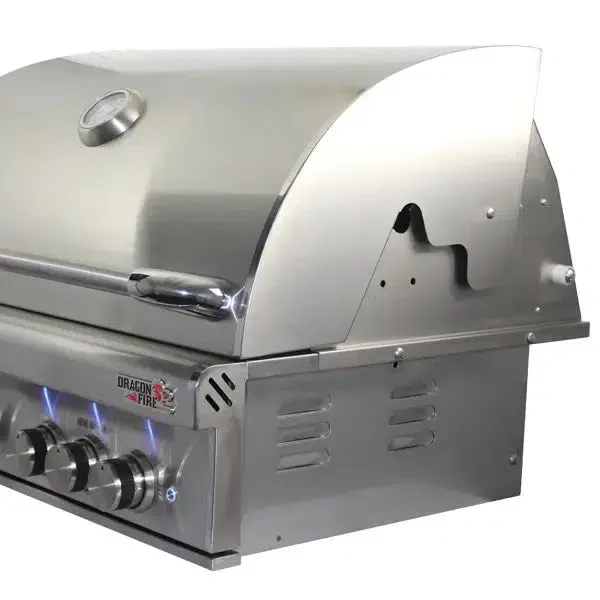 Dragon Fire DF32-P 32" 4-Burner Stainless Steel Built-In Propane Gas Grill Head - Image 3