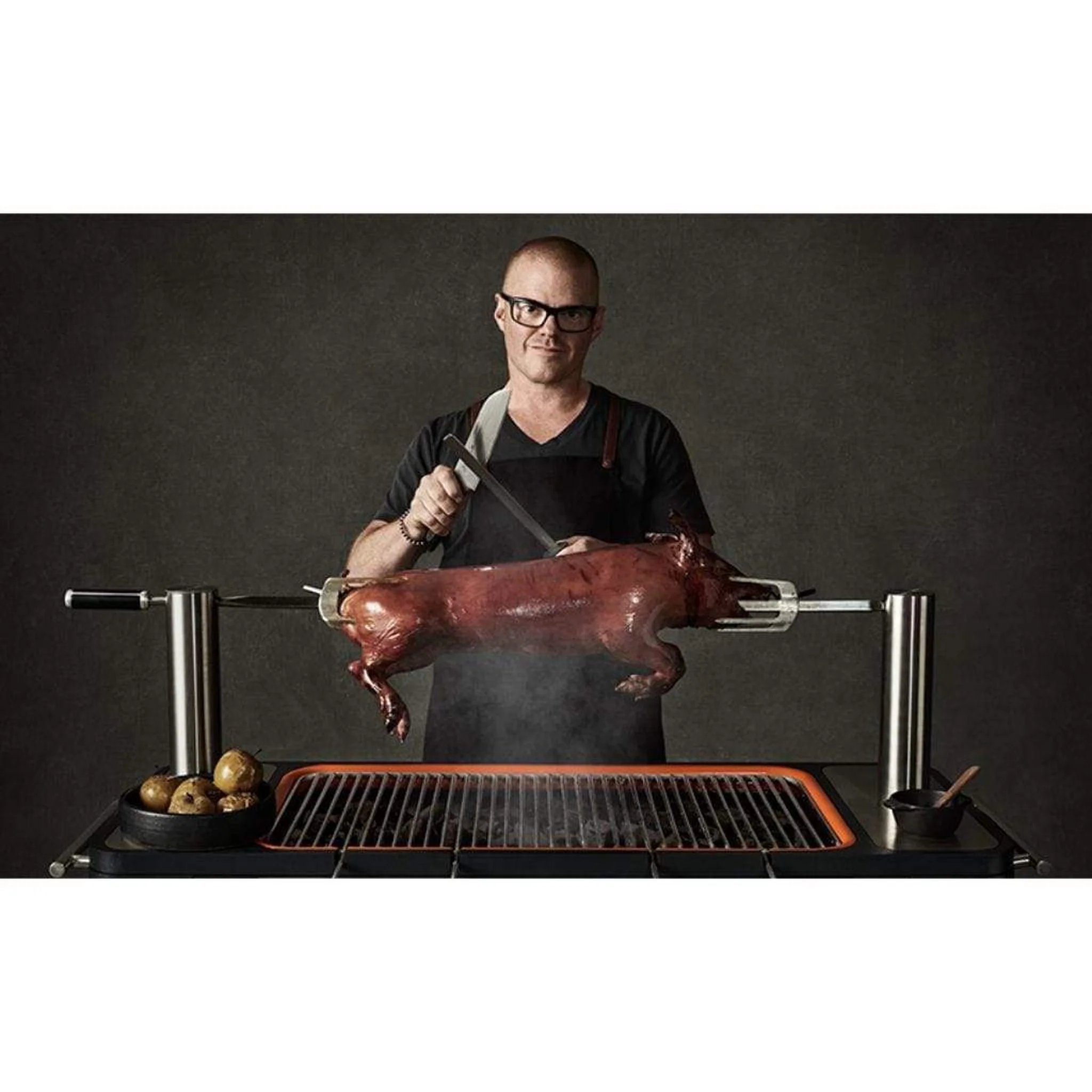 Everdure 54" HUB Grill, Charcoal BBQ with Electric Element & Rotisserie - Image 7