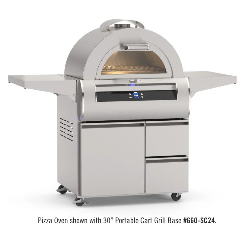 Fire Magic Echelon 5660 30" Black Glass Built-In Propane Gas Pizza Oven - Image 2
