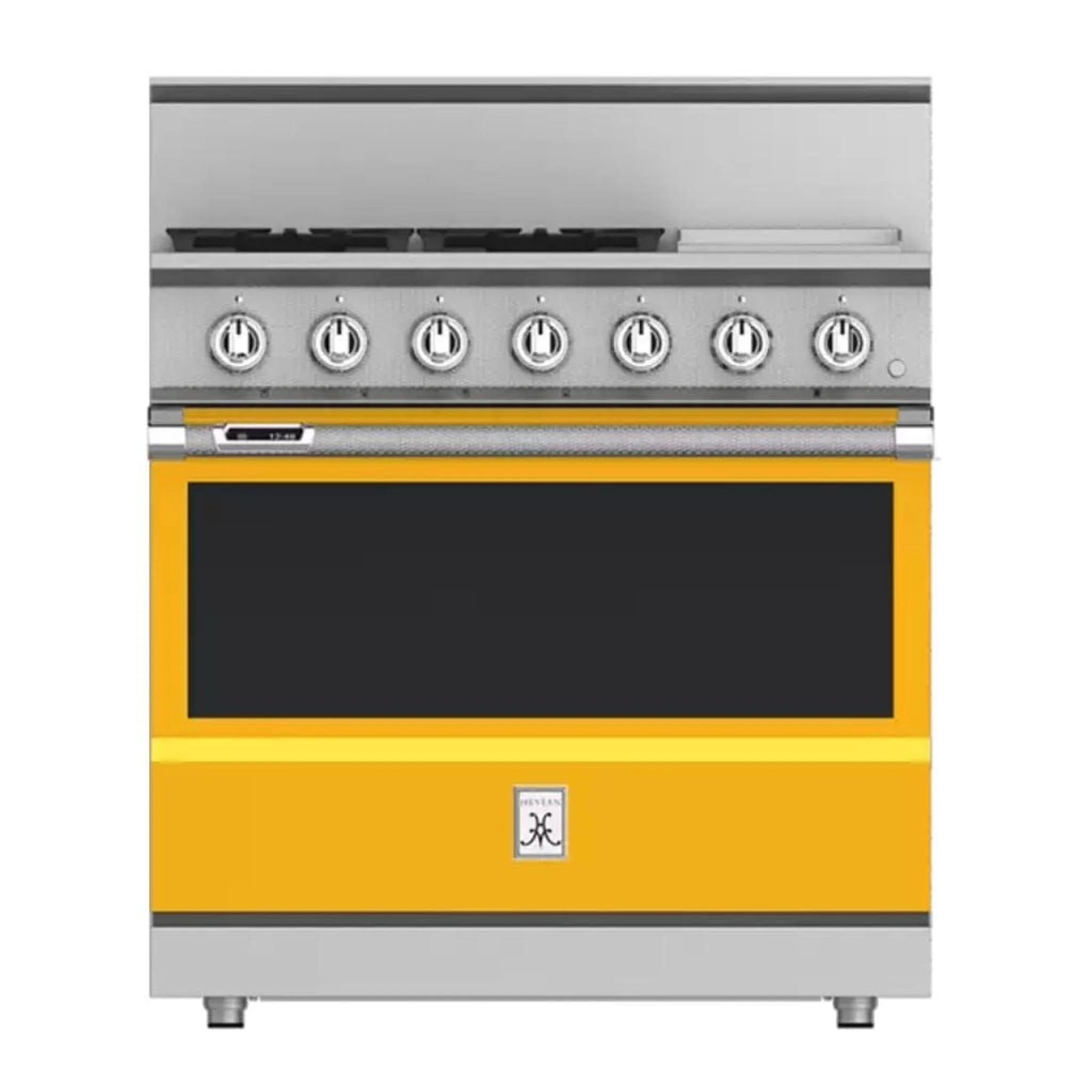 Hestan 36" 4-Burner Dual Fuel Range with 12" Griddle - KRD Series - Image 10