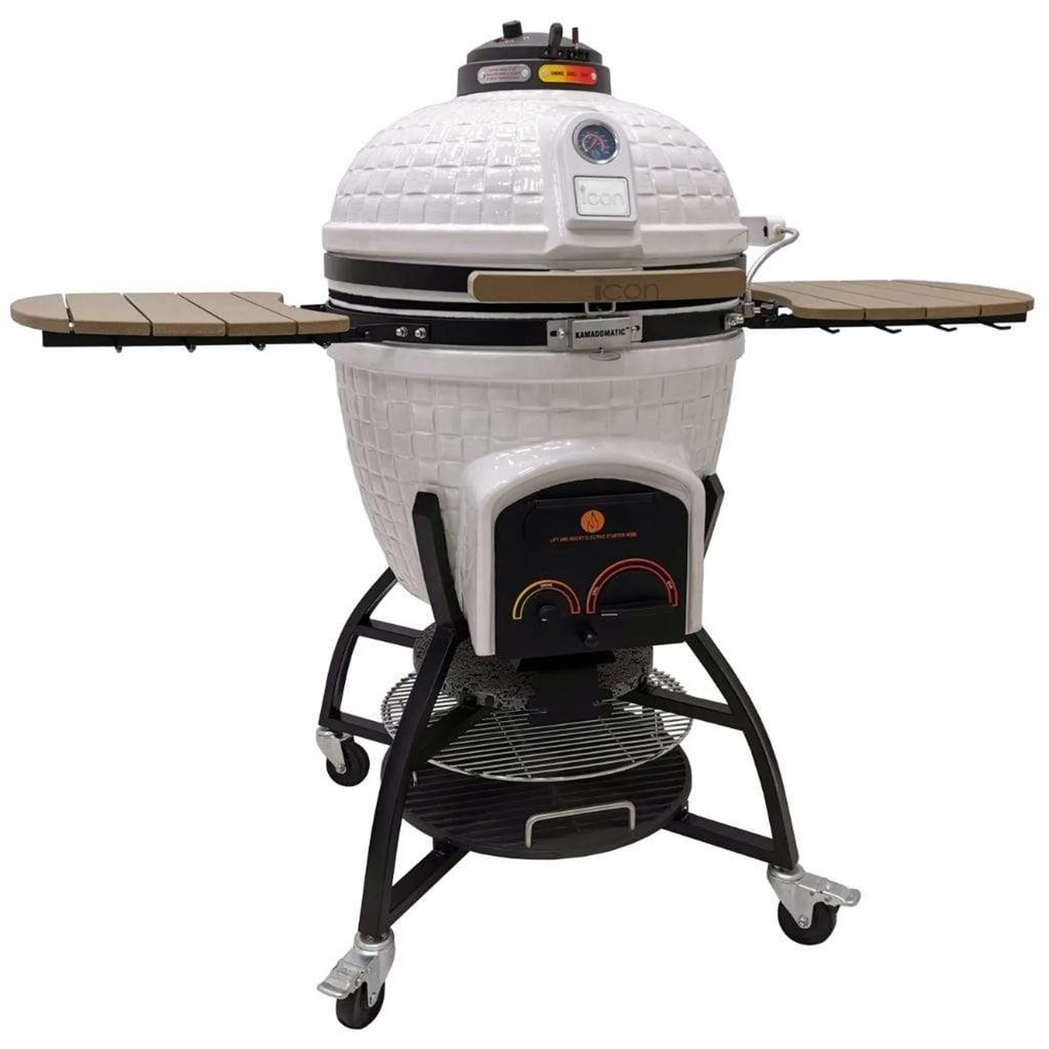 Icon Grill 32" White Elite Deluxe Kamado Grill - Image 2