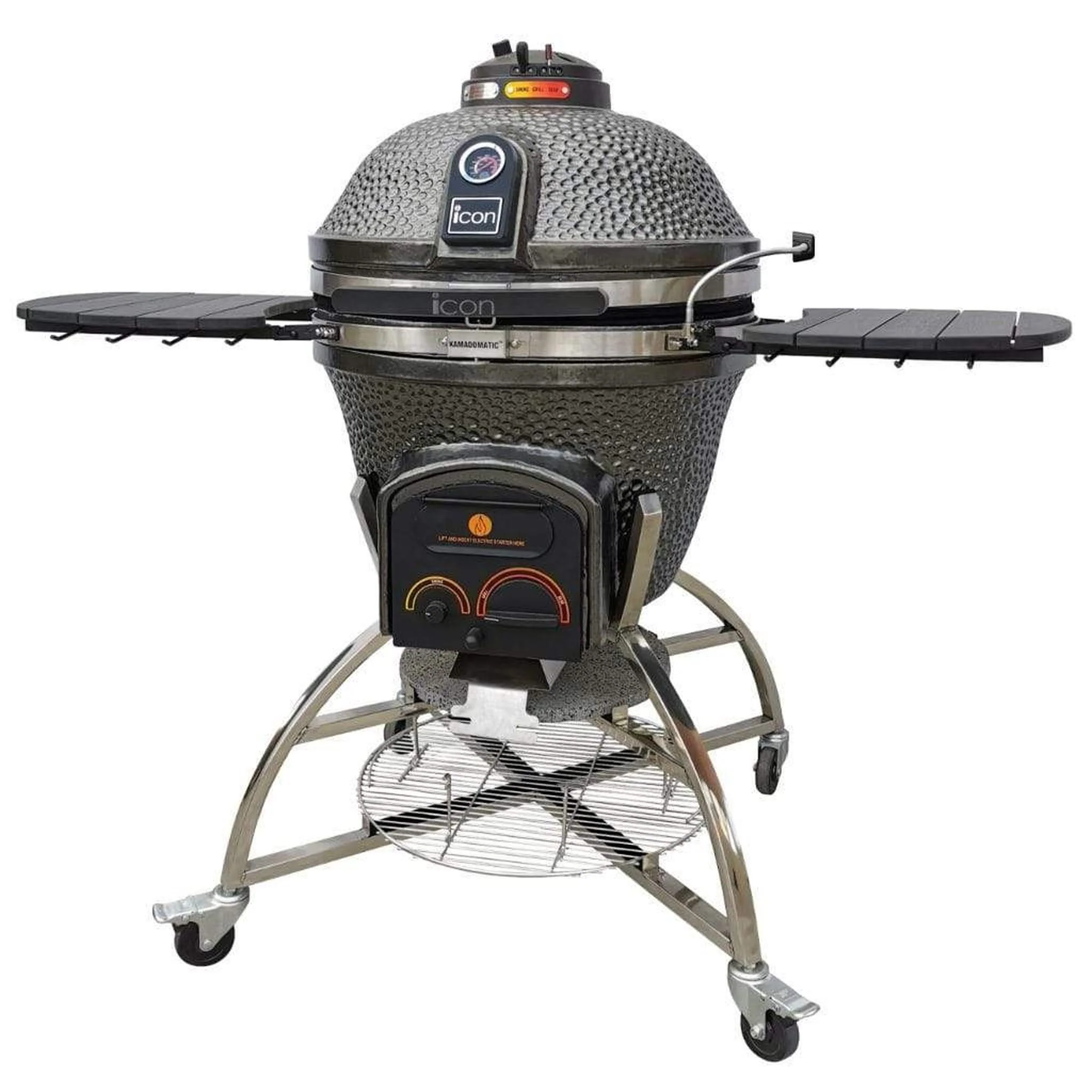 Icon Grill Gunmetal Gray Maxis Ceramic Kamado Grill - Image 2