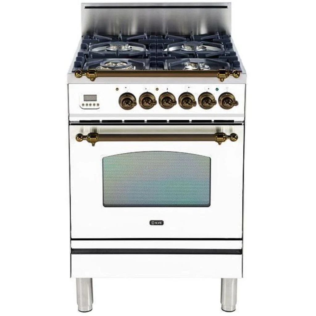 ILVE 24” 4-Burners Nostalgie Series Freestanding Dual Fuel Gas Range with Trim - Image 30