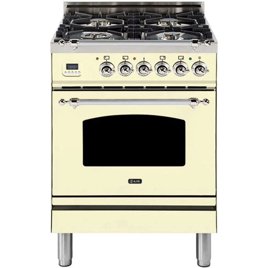 ILVE 24” 4-Burners Nostalgie Series Freestanding Dual Fuel Range with Trim - Image 11