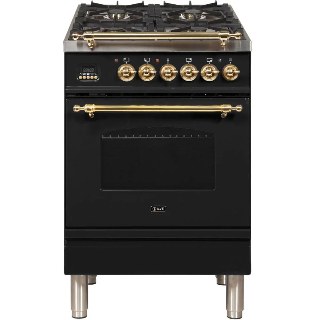 ILVE 24” 4-Burners Nostalgie Series Freestanding Dual Fuel Range with Trim - Image 6