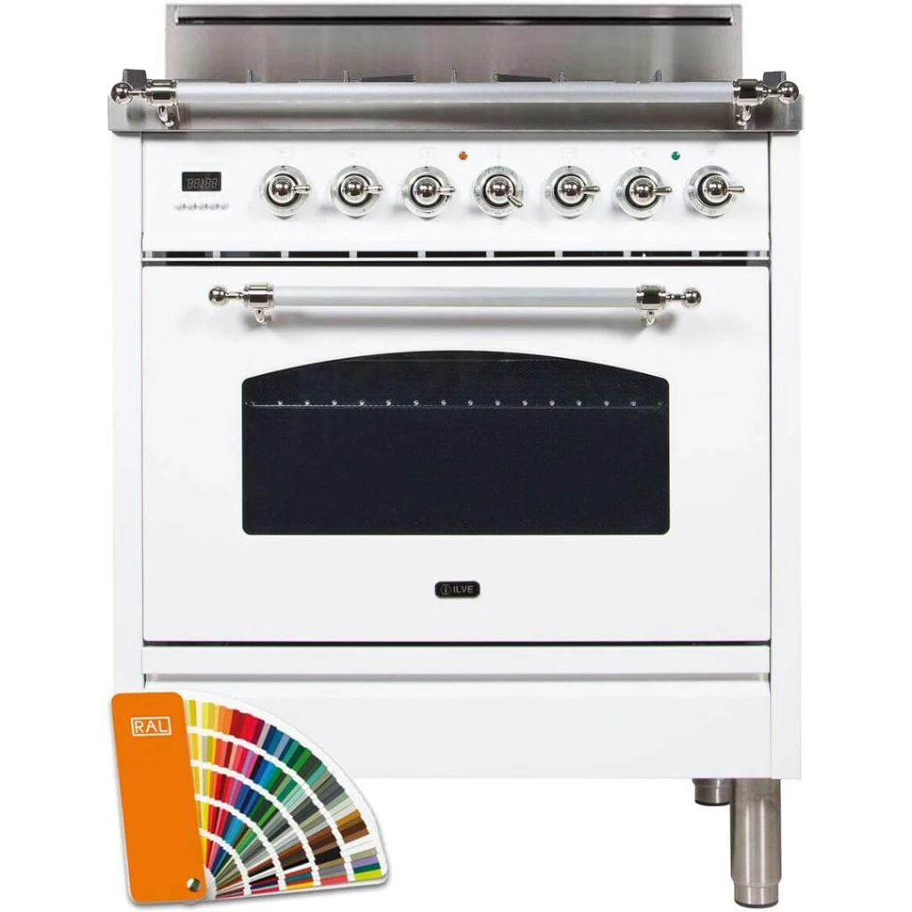 ILVE 30” 5-Burners Nostalgie Series Freestanding Single Oven Gas Range with Trim - Image 20