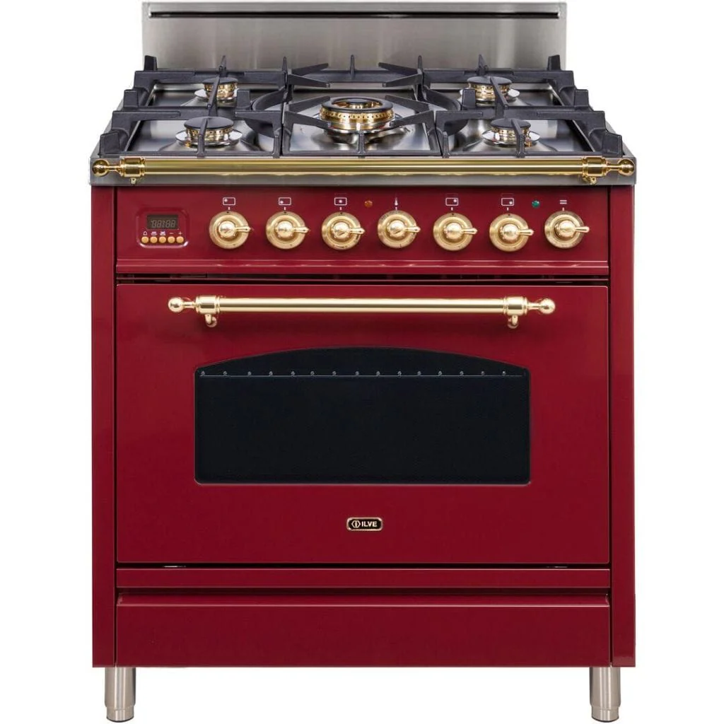 ILVE 30” 5-Burners Nostalgie Series Freestanding Single Oven Gas Range with Trim - Image 3