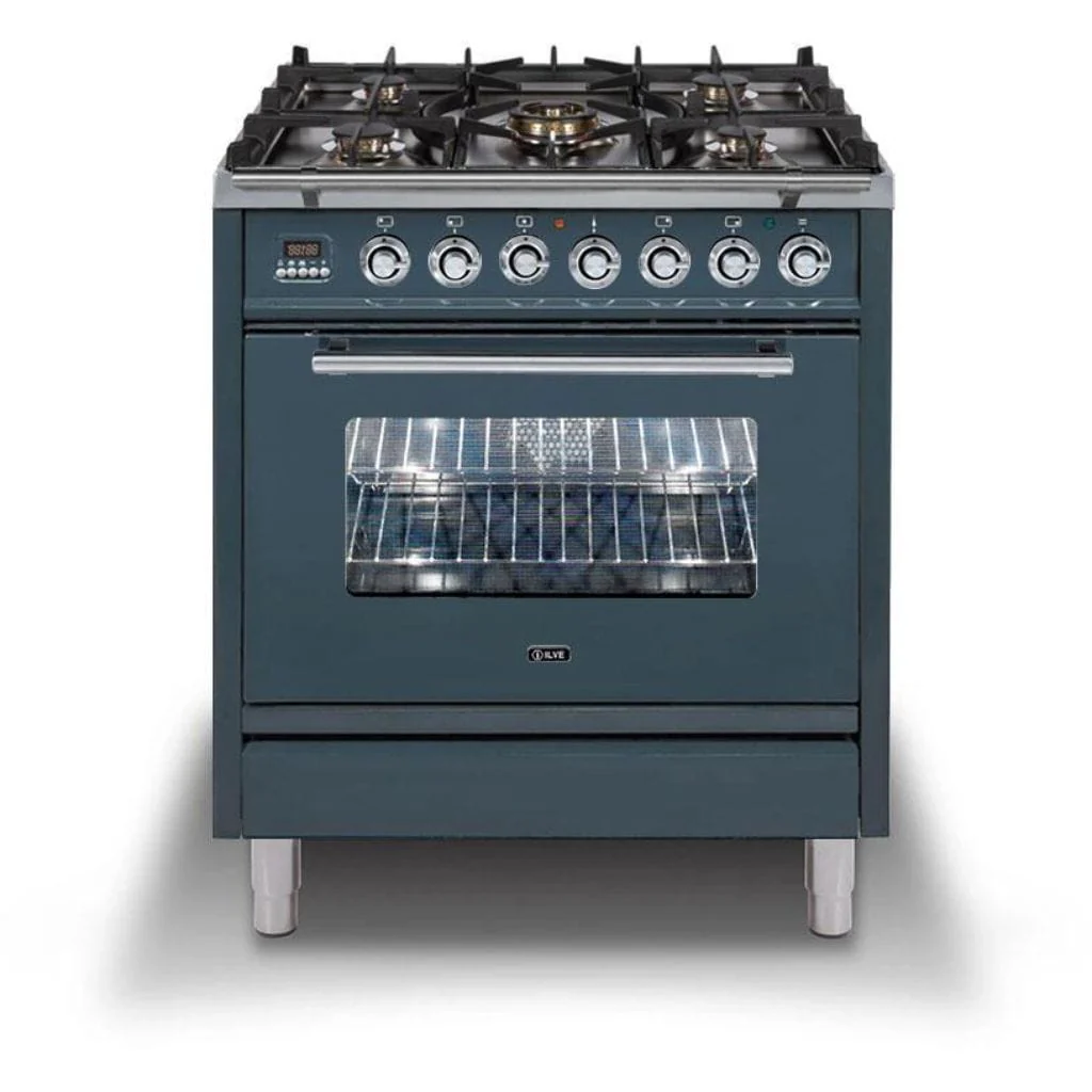 ILVE 30” 5-Burners Professional Plus Series Freestanding Dual Fuel Range with Trim - Image 5