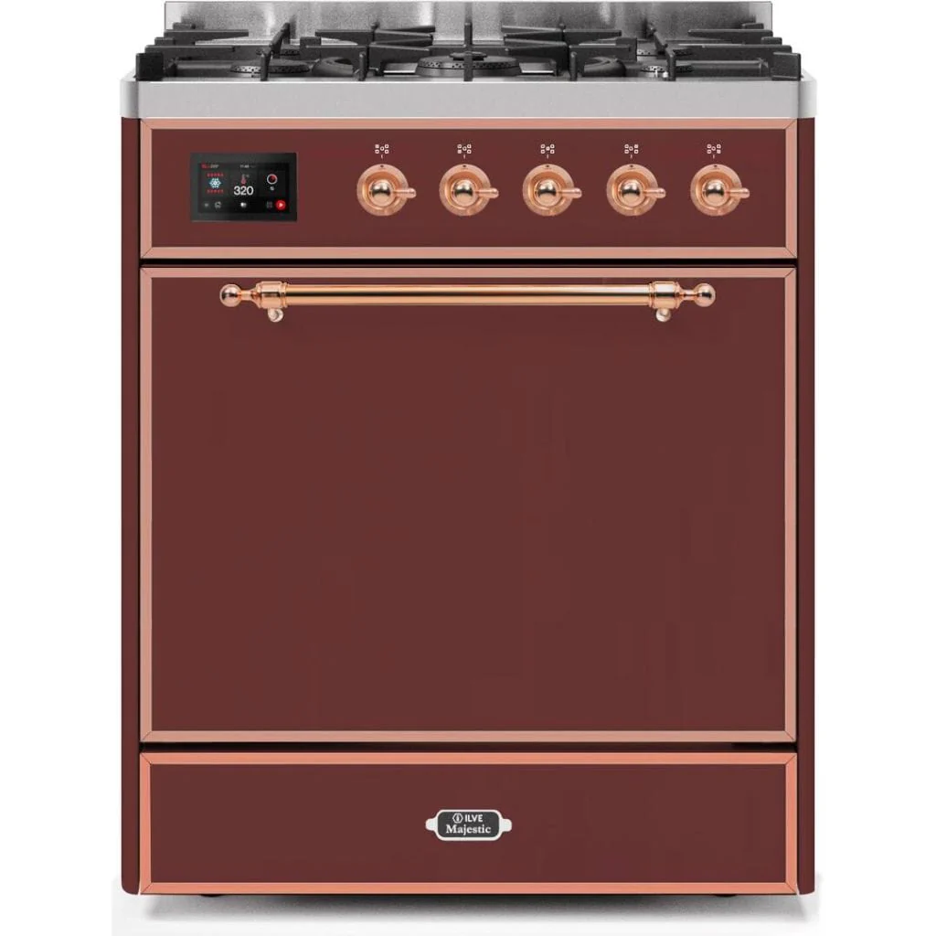 ILVE 30” 5 Sealed Burners Majestic II Series Freestanding Dual Fuel Liquid Propane Range with Trim - Image 46
