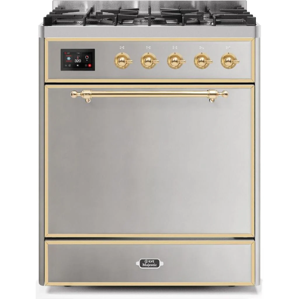 ILVE 30” 5 Sealed Burners Majestic II Series Freestanding Dual Fuel Natural Gas Range with Trim - Image 15